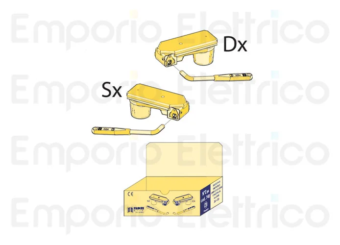 fadini ricambio scatola completa di 2 sblocchi manuali d'emergenza per combi 740 740154