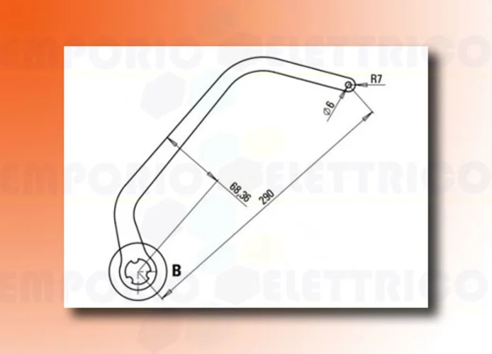 faac coppia di bracci n1d marrone nd7 1057323