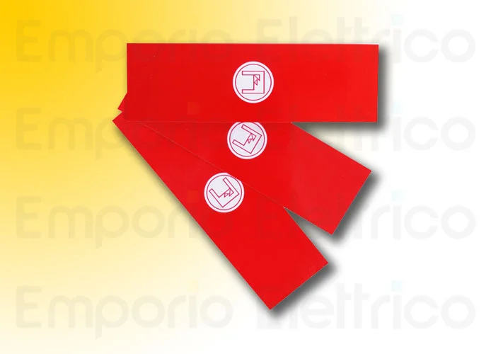 fadini set 12 adesivi retro-riflettenti rossi per aste 1097l
