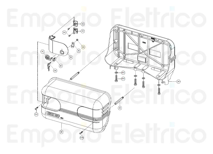 fadini ricambio cofano di protezione con incavo completo 280954