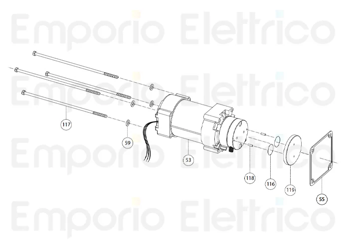 fadini ricambio motore elettrico con pompa p3 per aproli 380 lb 380126