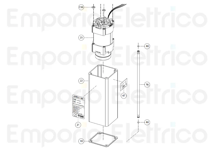 fadini ricambio motore elettrico con pompa p4 per aproli 480 48025