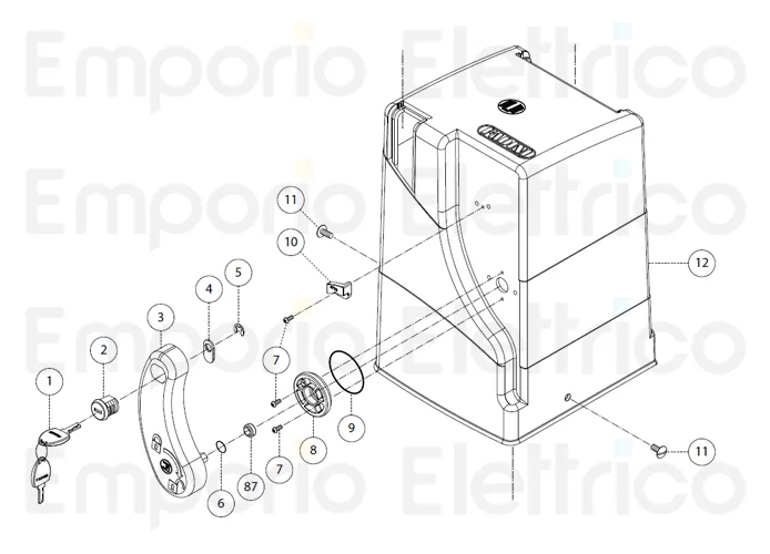 fadini ricambio chiave m4 fadini per bart 350 35001