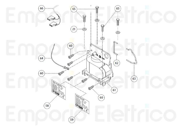 fadini ricambio etichetta bart 350 slave per bart 350 35059