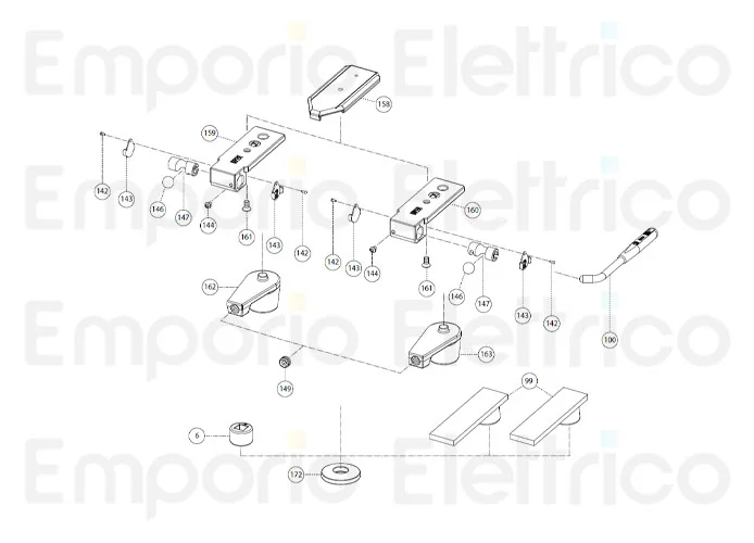 fadini ricambio chiave blocco/sblocco per combi 740 740100