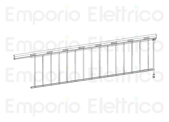 fadini siepe rastrelliera in alluminio da 5,89 m per bayt 980 1954l