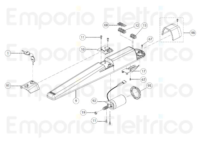 fadini ricambio vite m8x14 te per dardo 424 / 430 43067