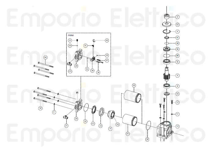 fadini ricambio monoblocco a croce per drive 700 70213