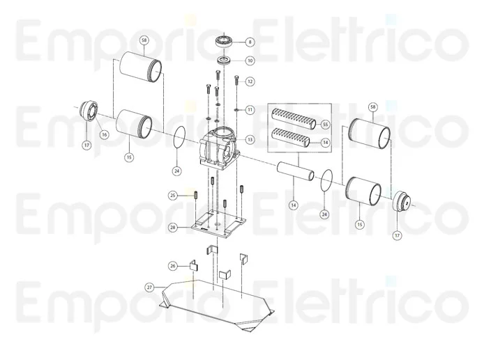 fadini ricambio basamento di guida per drive 700 70228