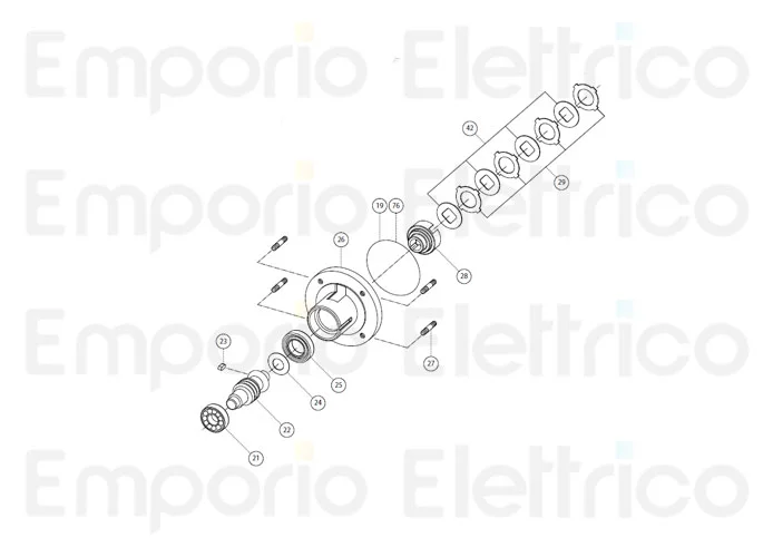 fadini ricambio supporto frizione mod. 200/22 31026