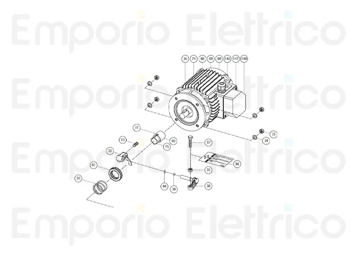 fadini ricambio motore elettrico cv 1,5 trifase mod. 200/5 31088
