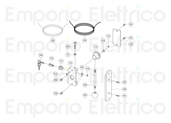 fadini ricambio supporto di comando 31112