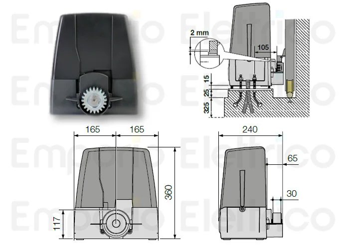 cardin motoriduttore serie slw24 con encoder 24v slw1524cb
