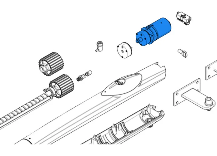 came ricambio gruppo motore + freno serie amico 24v 88001-0137