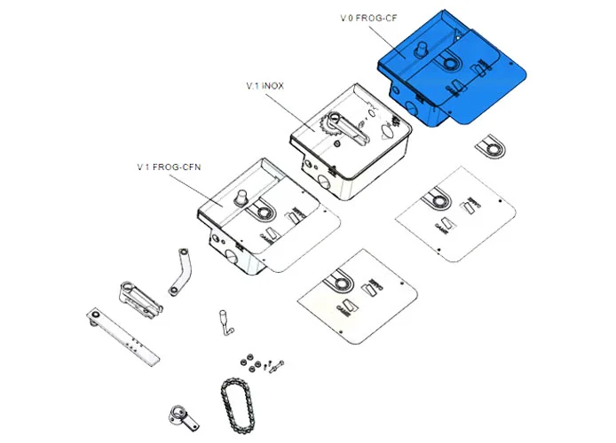 came ricambio cassa fondazione e coperchio frog cfn 119ria029 (new 88001-0043)