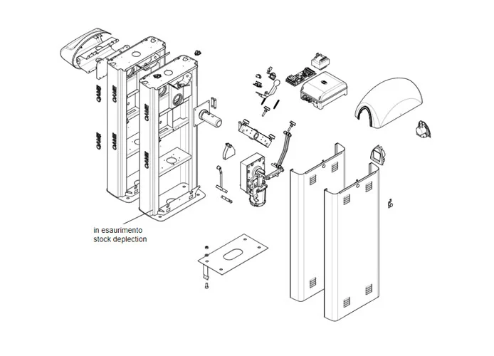 came pagina ricambi per barriere g2080z-g2080zi