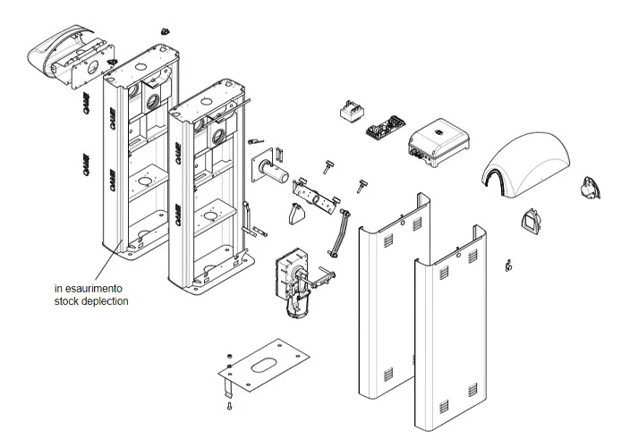 came pagina ricambi per barriere g2080e-g2080ie 