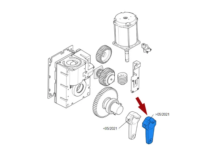 came ricambio braccio trasmissione riduttore gt8 v.188003-0119