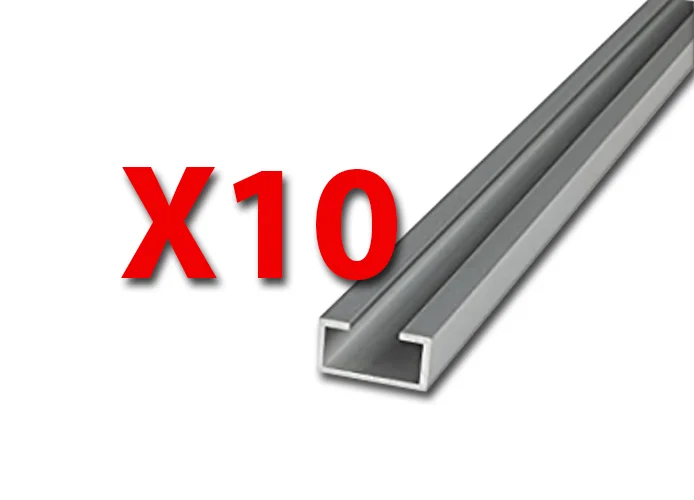 faac kit profilo di alluminio 10pz da 2,5m xs30 105537