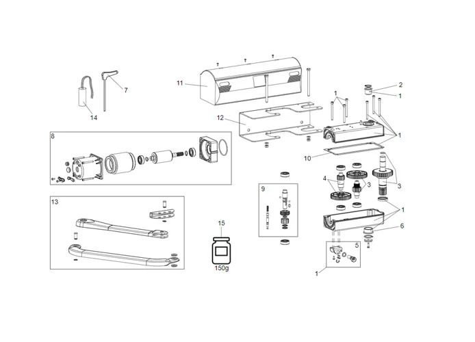 faac pagina ricambi per motore 390 230V