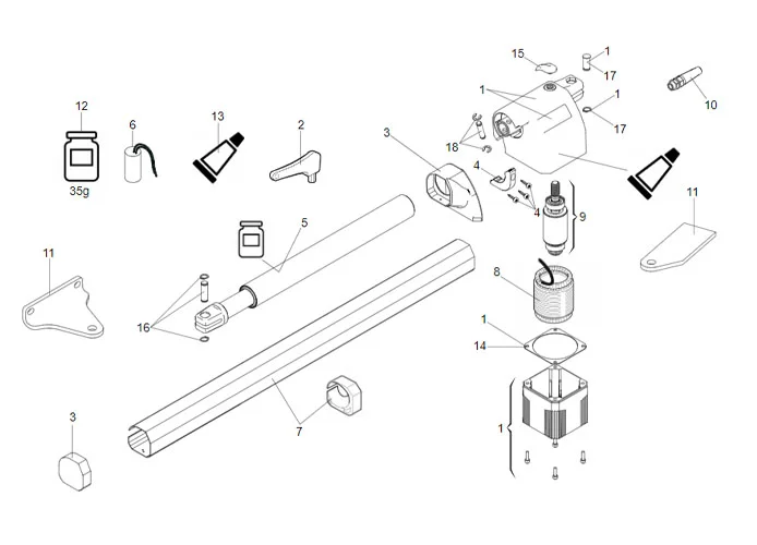 faac pagina ricambi per motore 412 dx