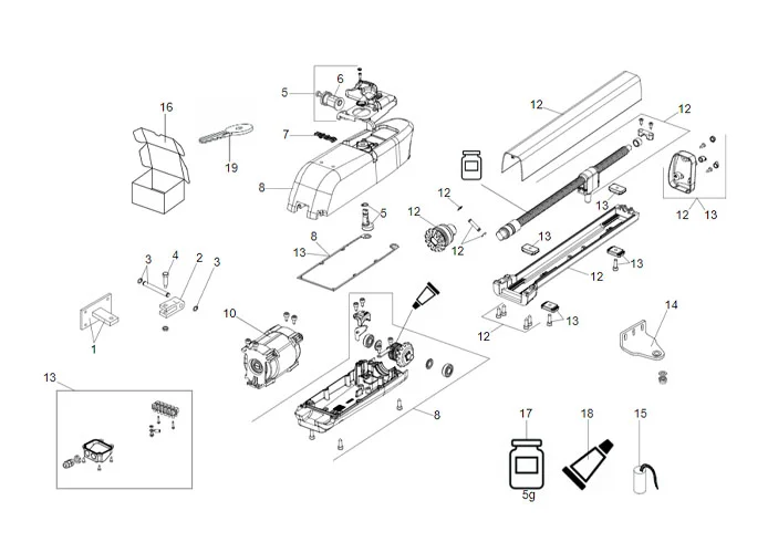 faac pagina ricambi per motore 413 230 v