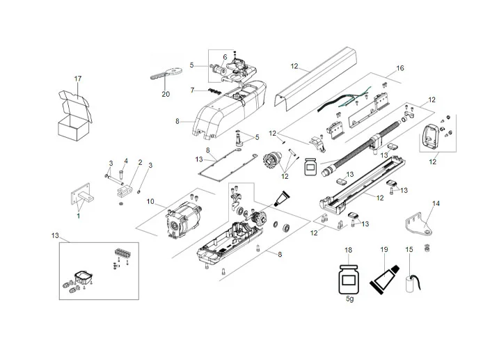 faac pagina ricambi per motore 413 230v ls