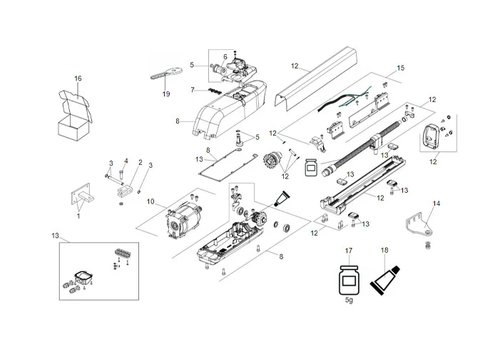 faac pagina ricambi per motore 413 24v ls