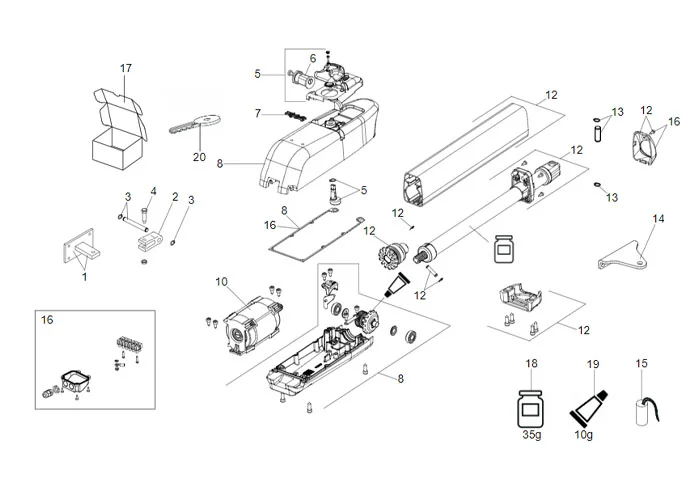 faac pagina ricambi per motore 415 230v