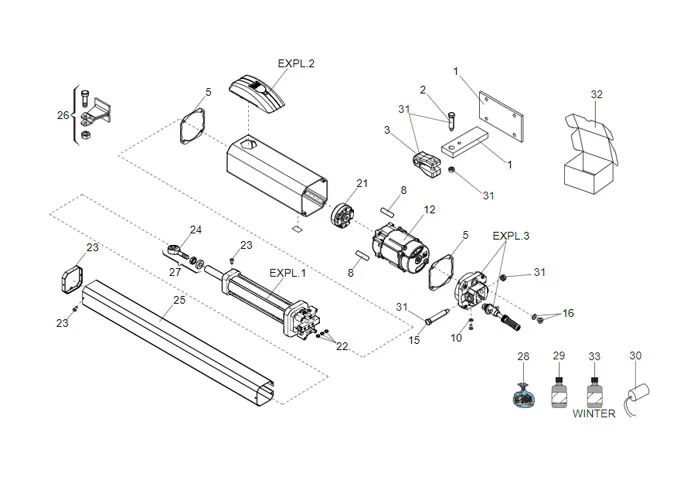 faac pagina ricambi per motore 422 cbcs