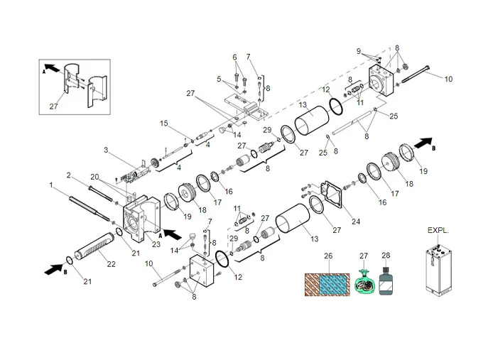 faac pagina ricambi per motore 760 cbac cr restyling