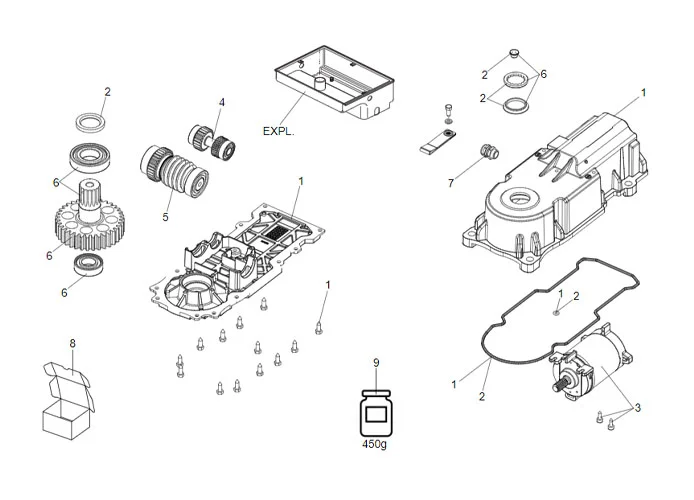 faac pagina ricambi per motore 770n 24v