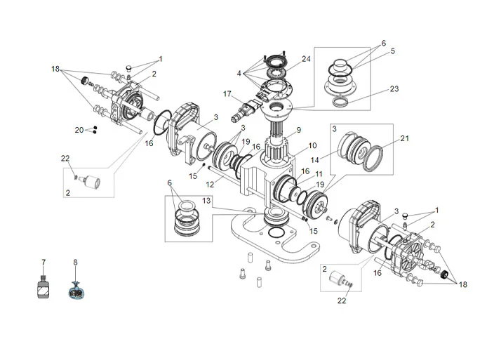 faac pagina ricambi per motori martinetto s800h 180°