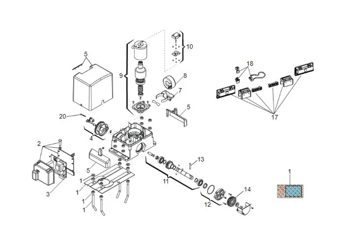 faac pagina ricambi per motore 740 24v