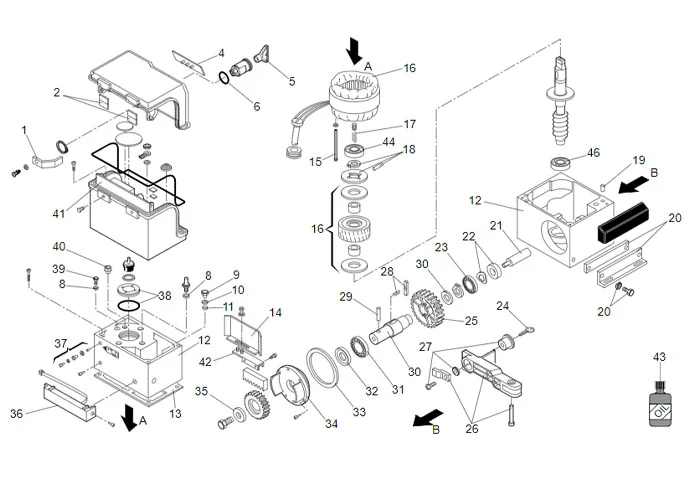 faac pagina ricambi per motore 844 mc 3ph