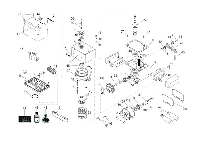 faac pagina ricambi per motore 844 r 3ph 400v