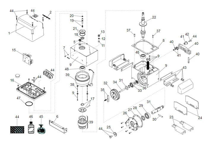 faac pagina ricambi per motore 844 r 3ph 230v