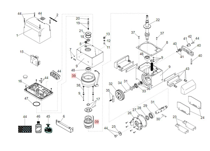 faac ricambio motore 844 3ph 230v 63003164