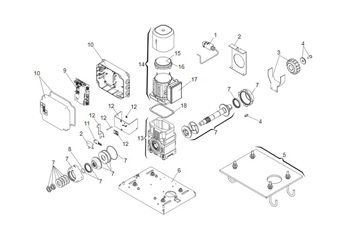 faac pagina ricambi per motore 884 mc 3ph