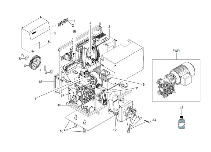 faac pagina ricambi per motore c850