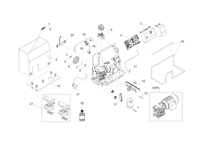 faac pagina ricambi per motore c851