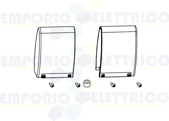 faac ricambio coppia tappi estremita' costa mse110w 392000