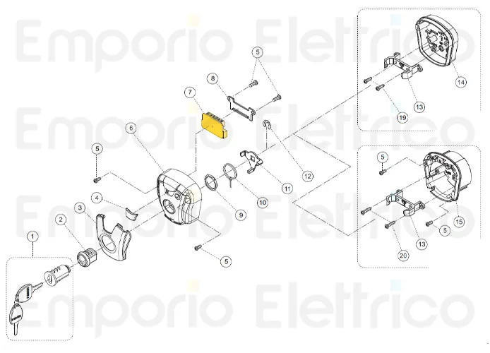 fadini ricambio schedina con morsetti micro e led per chis 37 37007