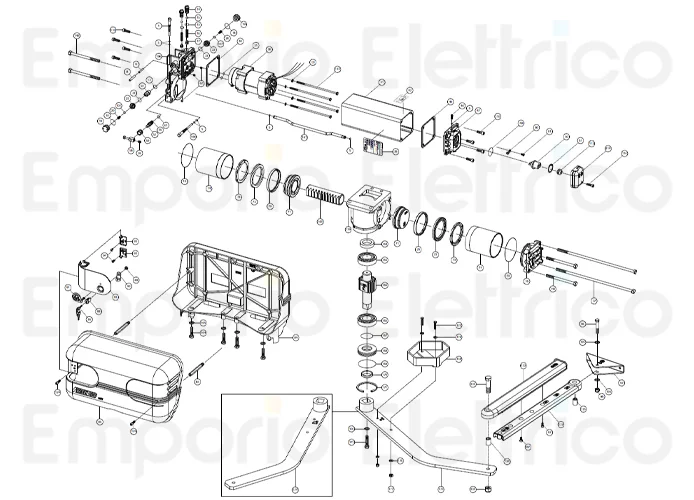 fadini ricambio gruppo motore elettrico/martinetto/serbatoio 280792