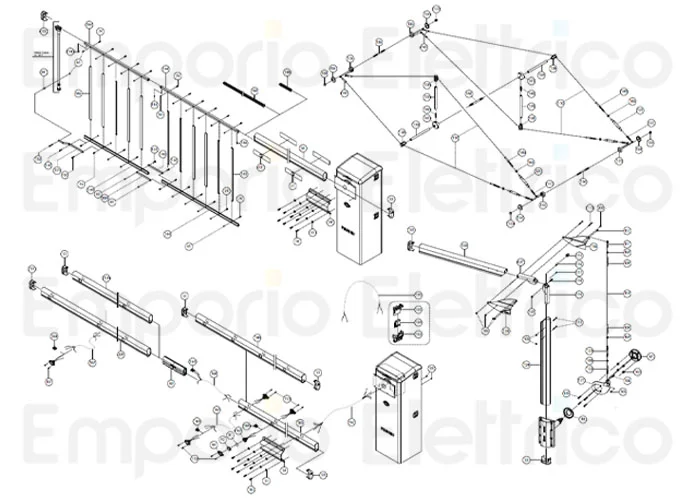 fadini ricambio asta r532 forata da 2,10 m per bayt 980 97165