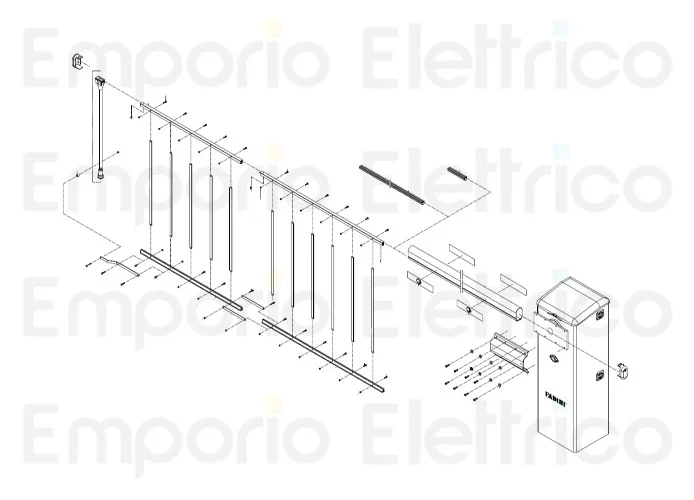 fadini siepe rastrelliera in alluminio da 4,75 m per bayt 980 1953l