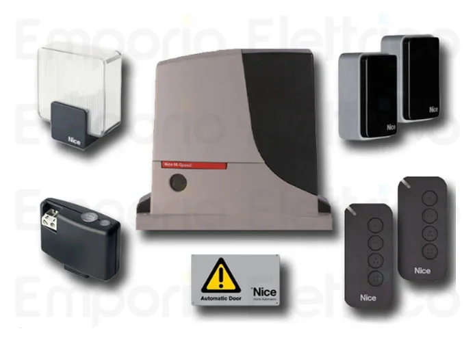 nice kit automazione cancelli scorrevoli 24v robus 1000  rb1000bdkce