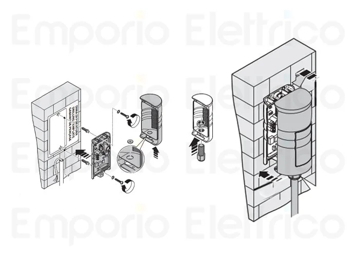 cardin coppia di fotocellule a superficie orientabili antiurto ip55 portata 10m cdrx12