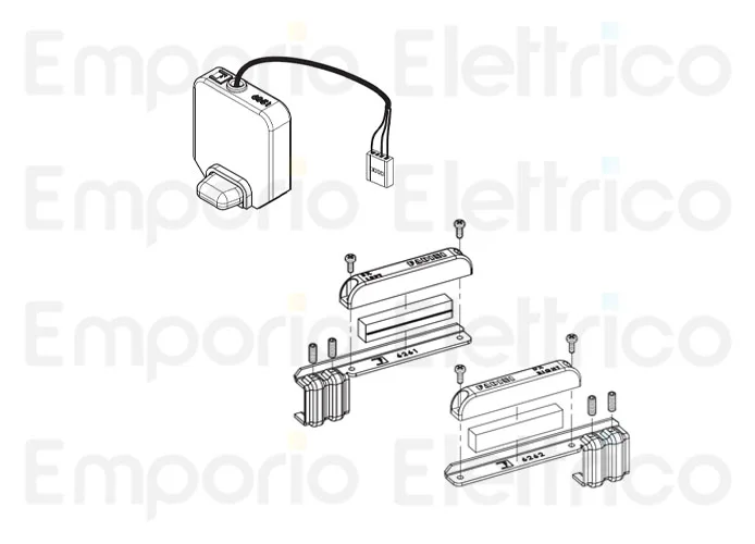 fadini ricambio finecorsa magnetico completo di staffa dx e staffa sx 624113