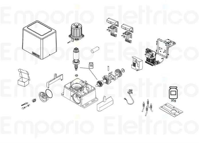 faac ricambio kit plastiche 740c/741c 63003533